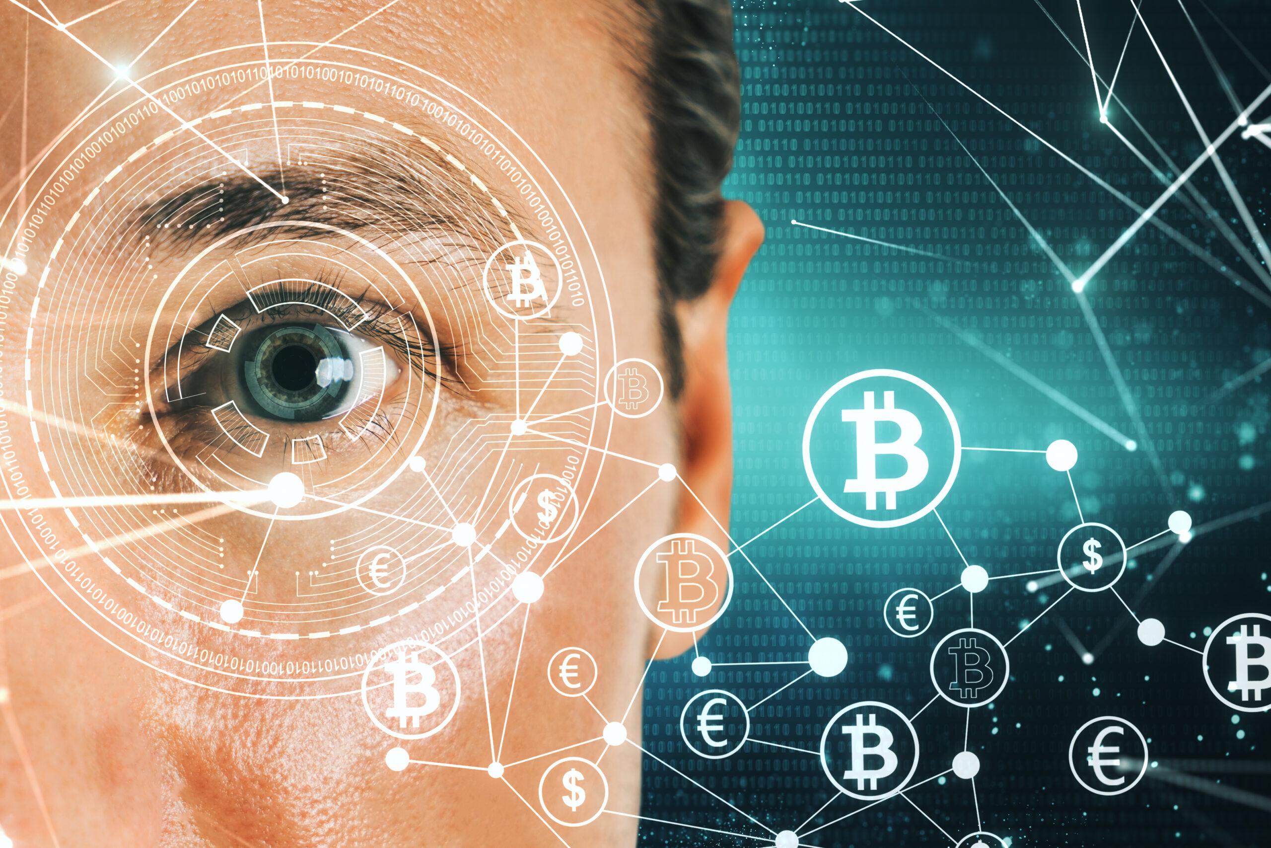 portrait of young businesswoman face with digital 2025 10 15 02 29 11 utc