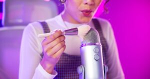 asmr sound and woman with microphone brush and c 2026 01 09 10 56 56 utc