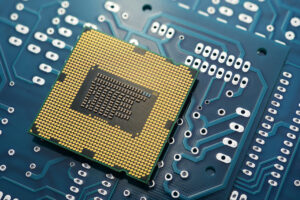 cpu on printed circuit board pcb.