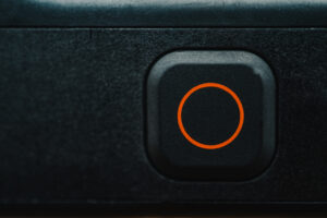 square shaped shutter button on action camera