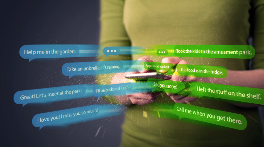 young woman writing messages with smartphone appli 2026 01 09 14 54 37 utc