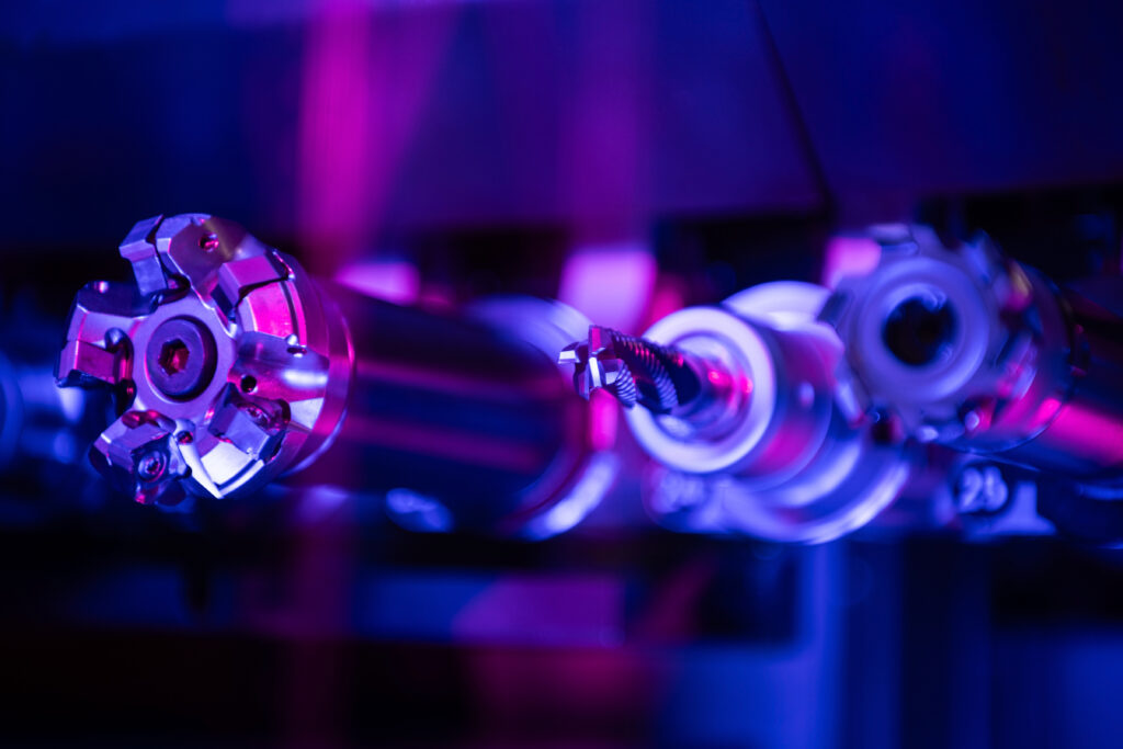 drilling bits for a modern lathe close up