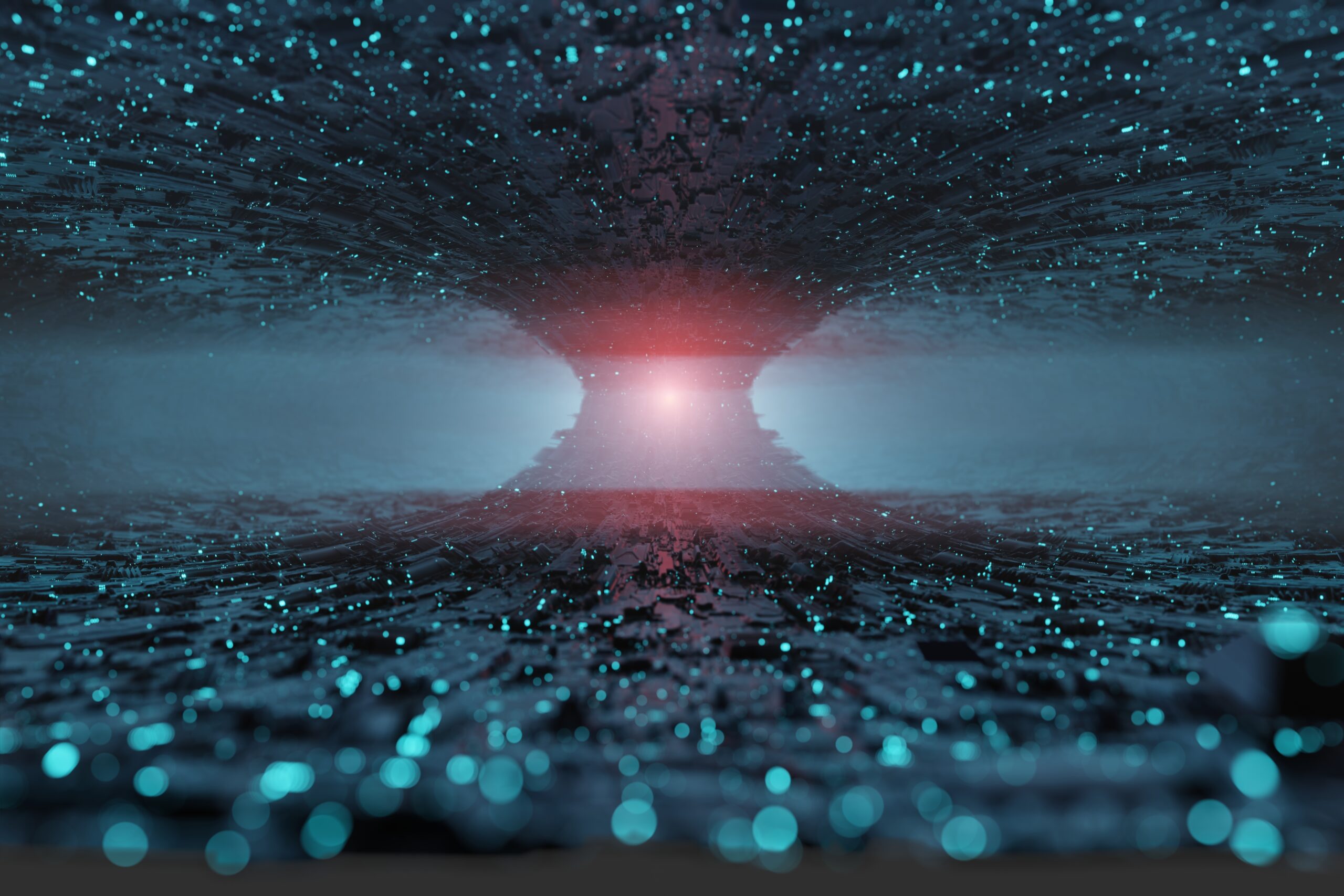 sci fi futuristic fantasy strange alien structure, 3d rendering